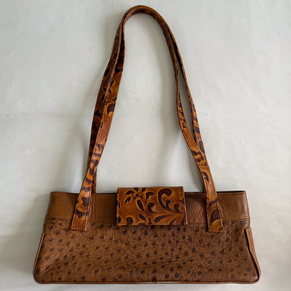 Vintage Leatherock Ostrich Leather Shoulder Bag / Purse